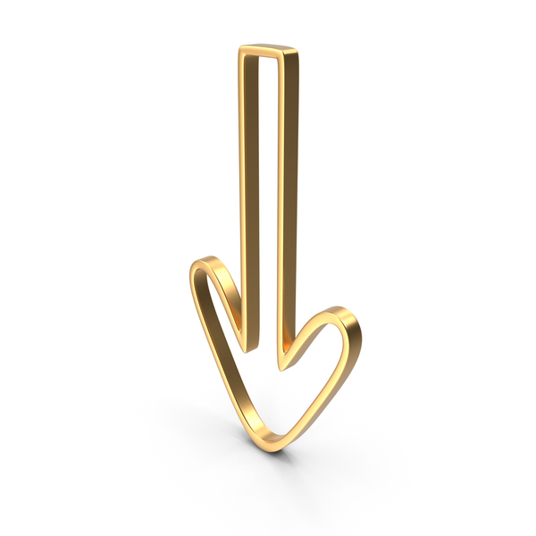 Directional: Down Arrow Gold PNG & PSD Images Directional: Down Arrow Gold PNG & PSD Images