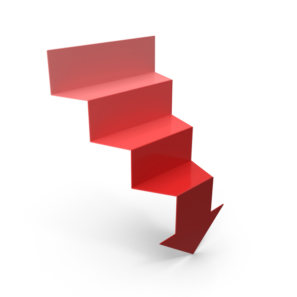 Directional: Down Step Arrow PNG & PSD Images