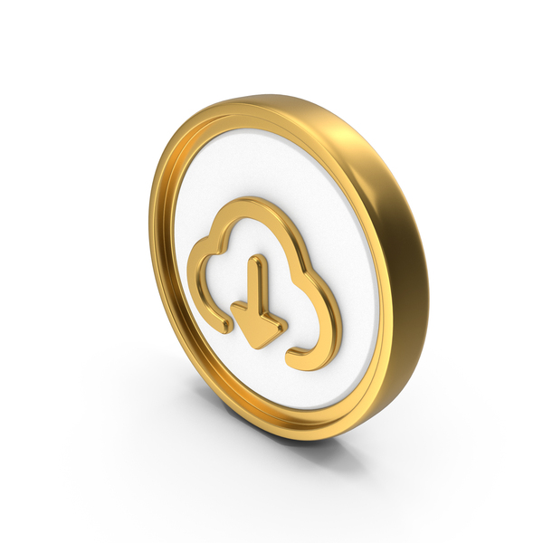 Symbols: Download From Cloud Circular Coin PNG & PSD Images Symbols: Download From Cloud Circular Coin PNG & PSD Images
