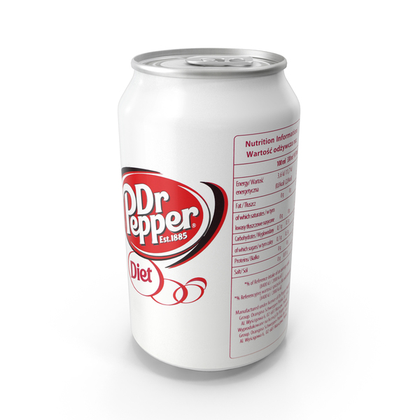 Soda: Dr Pepper Diet 330ml Beverage Can PNG & PSD Images