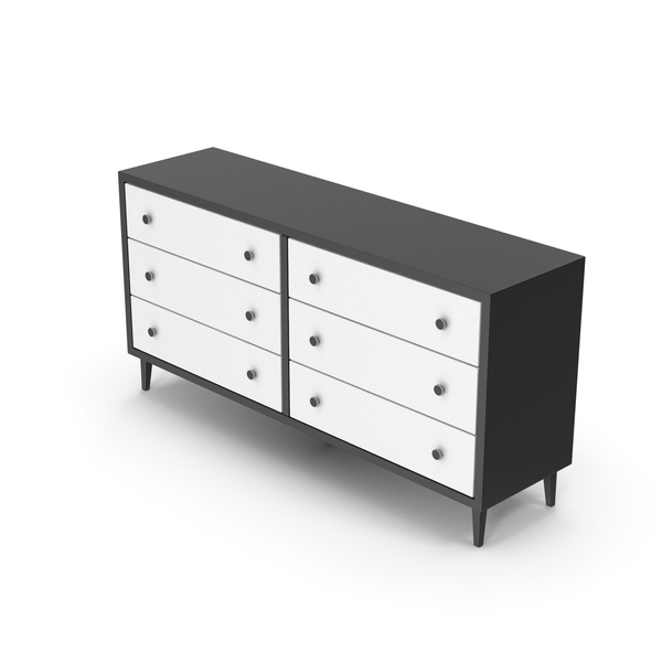 Four: Drawer Dresser Black White PNG & PSD Images Four: Drawer Dresser Black White PNG & PSD Images