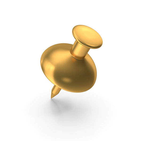Thumbtack: Drawing Paper Pin Icon Gold PNG & PSD Images