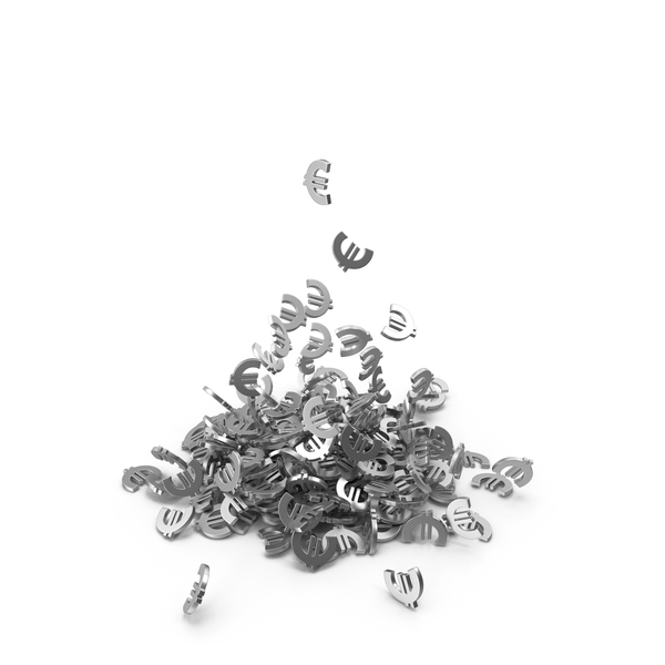 Currency: Dropping Of Silver Euro Symbols PNG & PSD Images Currency: Dropping Of Silver Euro Symbols PNG & PSD Images