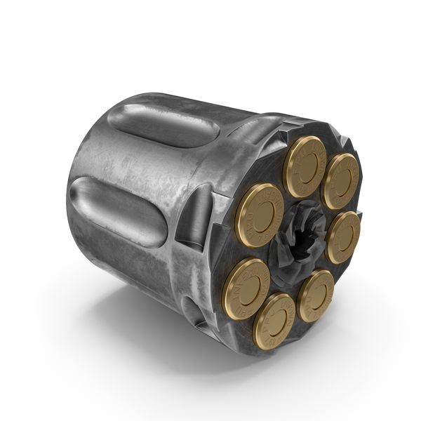 Drum Revolver Nagant M1895 With Cartridges PNG & PSD Images
