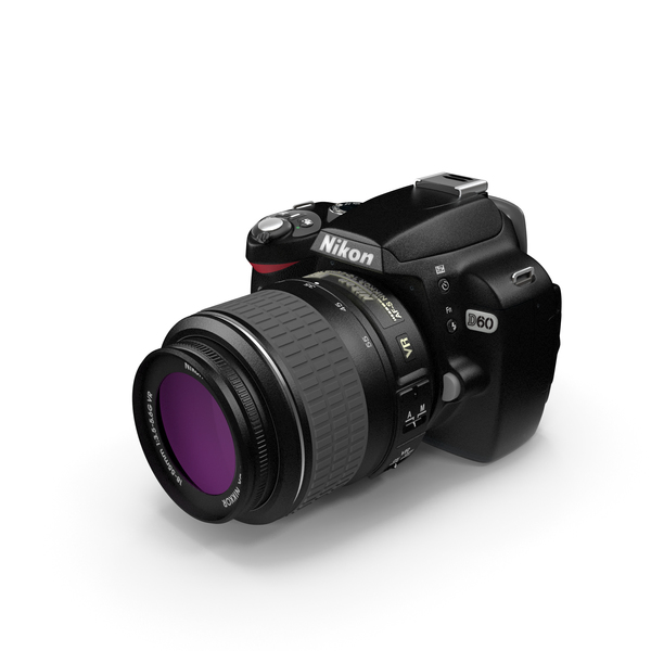 Camera: DSLR NIKON D60 - 18-55 mm Kit Lens PNG & PSD Images