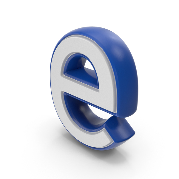Language: Dual Color Alphabet Small E Blue PNG & PSD Images