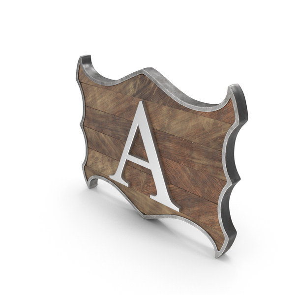 Language: Dual Sided Wooden Frame Alphabet A PNG & PSD Images