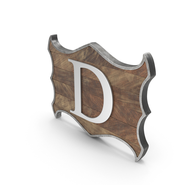 Language: Dual Sided Wooden Frame Alphabet D PNG & PSD Images