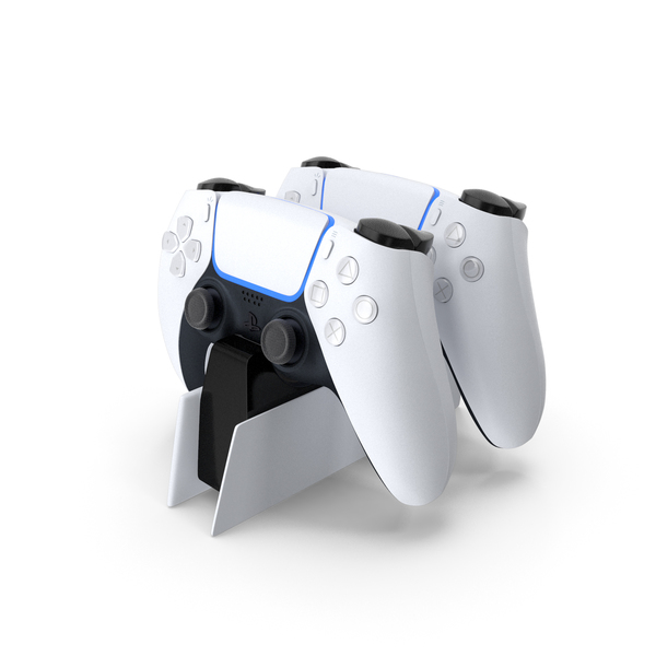 Video: DualSense Wireless Game Controller on Charging Station PNG & PSD Images