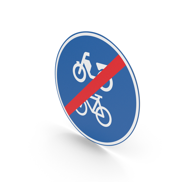 Dutch End Of Route For Pedal Cycles And Mopeds Sign PNG & PSD Images