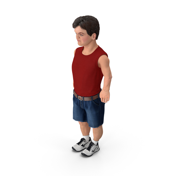 Man: Dwarf Male Character Summer Style Standing Pose PNG & PSD Images