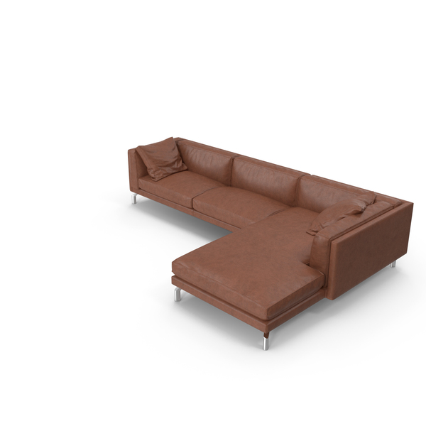Sofa: DWR - Como Sectional Chaise PNG & PSD Images