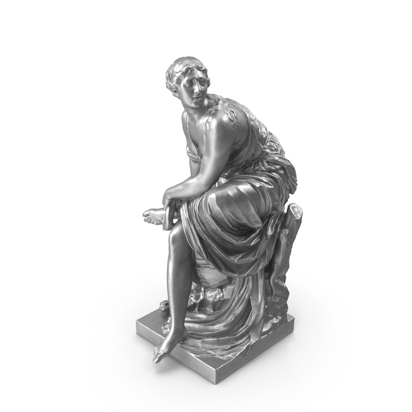 Woman: Dying Eurydice Metal Statue PNG & PSD Images