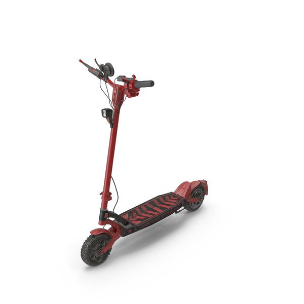 Mobility Scooter: E-Scooter Offroad Red Dirty PNG & PSD Images