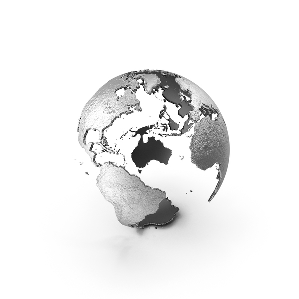 Earth Cutout Metallic PNG & PSD Images Earth Cutout Metallic PNG & PSD Images