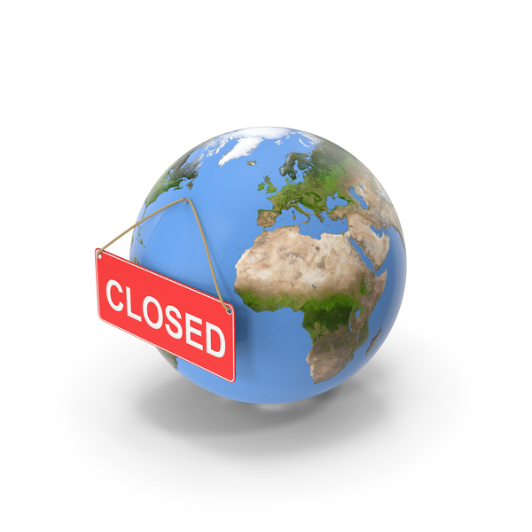 Earth Stylized with Sign Closed PNG & PSD Images Earth Stylized with Sign Closed PNG & PSD Images