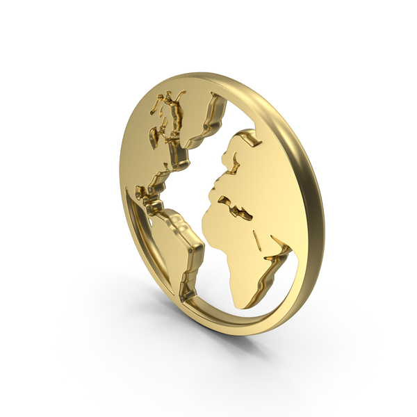 Earth Symbol Gold PNG & PSD Images