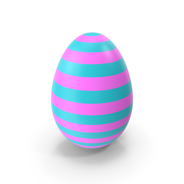 Easter Egg Azure Pink PNG & PSD Images