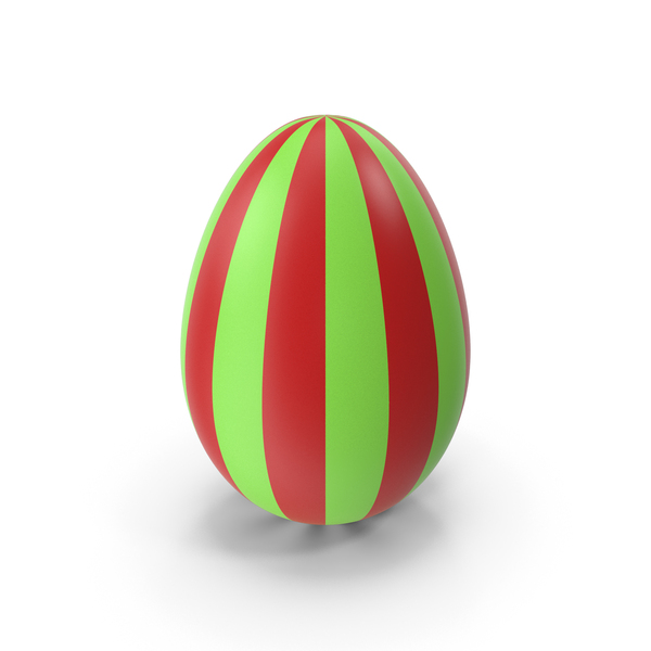Easter Egg Green Red PNG & PSD Images