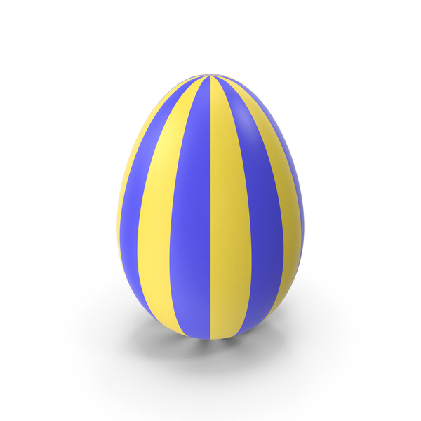 Easter Egg Yellow Blue PNG & PSD Images