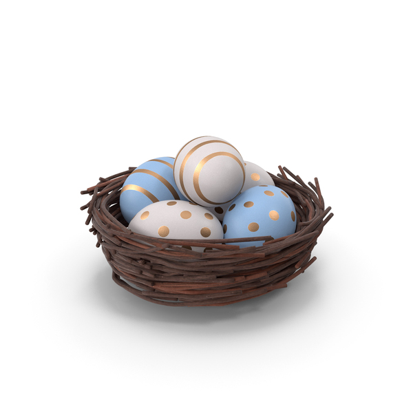 Egg: Easter Eggs In A Nest PNG & PSD Images