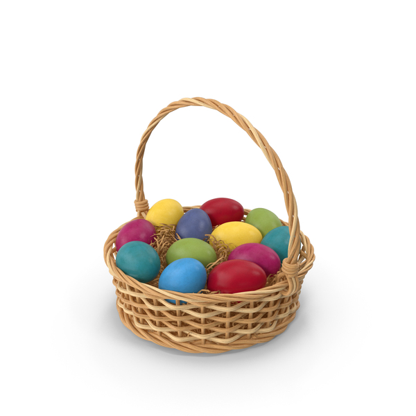 Egg: Easter Eggs In Basket PNG & PSD Images