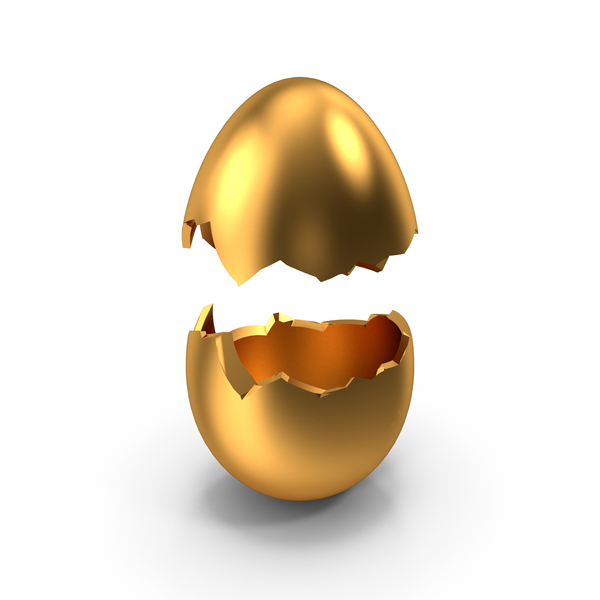 Easter: Egg Gold Broken PNG & PSD Images Easter: Egg Gold Broken PNG & PSD Images