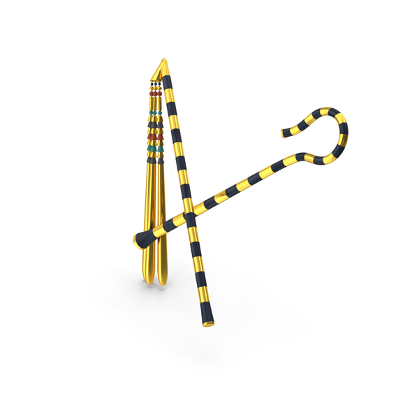 Sceptre: Egyptian Heka And Nekhakha Sceptres PNG & PSD Images