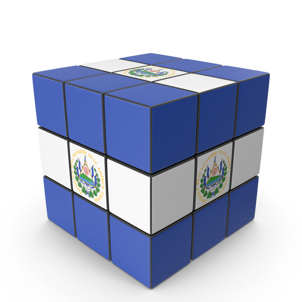 El Salvador Solved Puzzle Cube Country Flag PNG & PSD Images El Salvador Solved Puzzle Cube Country Flag PNG & PSD Images