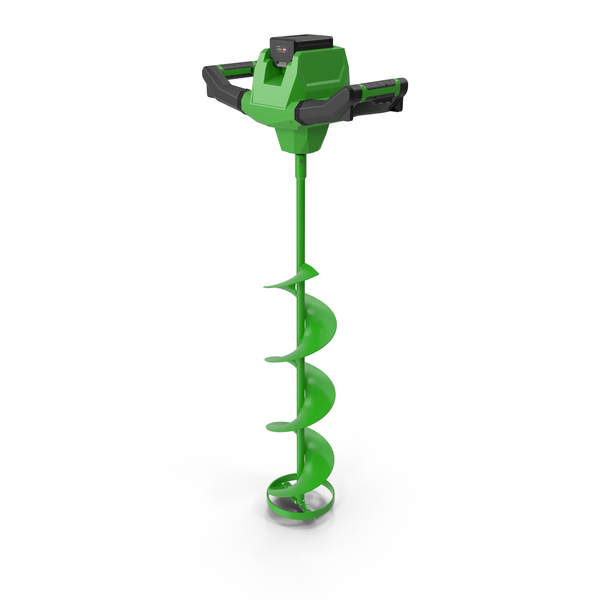 Drill: Electric Ice Auger Green PNG & PSD Images Drill: Electric Ice Auger Green PNG & PSD Images
