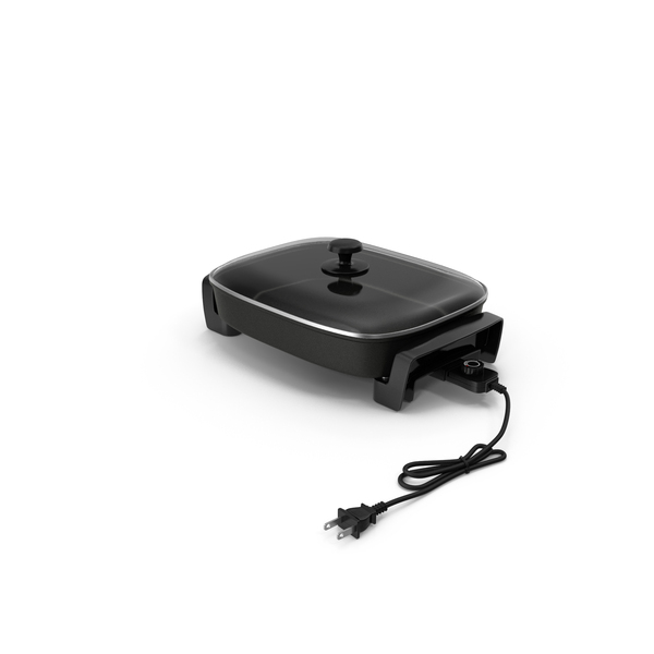 Electrical: Electric Skillet with Glass Cover PNG & PSD Images Electrical: Electric Skillet with Glass Cover PNG & PSD Images