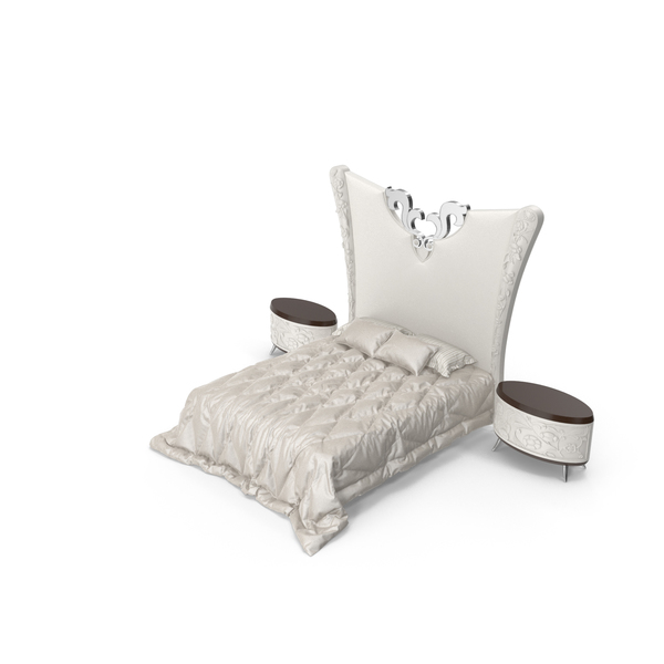 Elledue Luxury Art deco Bed and Nightstands PNG & PSD Images Elledue Luxury Art deco Bed and Nightstands PNG & PSD Images