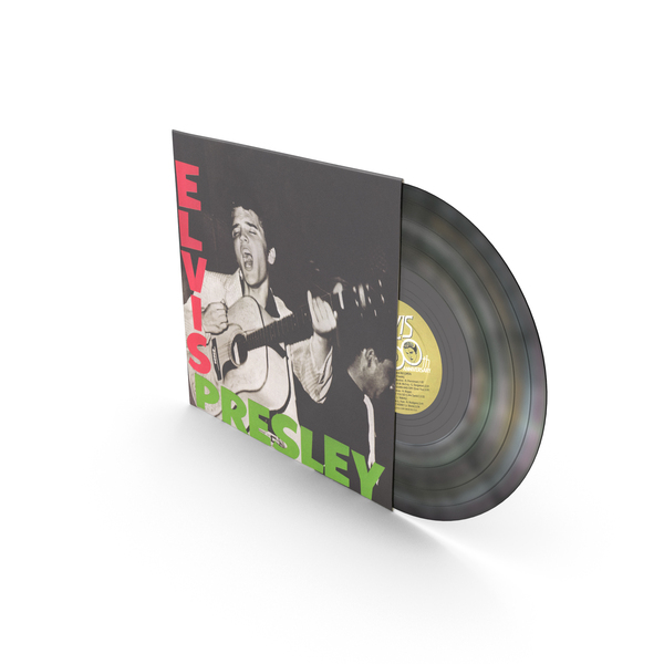 45: Elvis Vintage Vinyl Album PNG & PSD Images