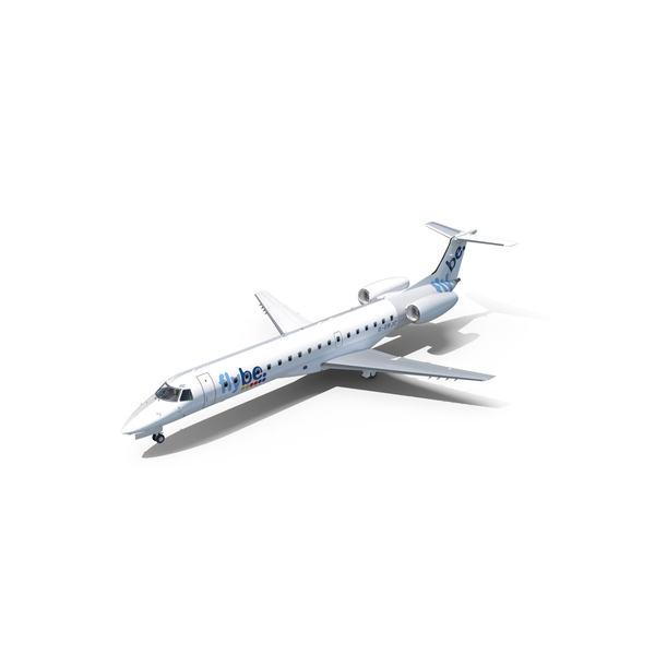 Airliner: Embraer ERJ145 Regional Jet Flybe PNG & PSD Images