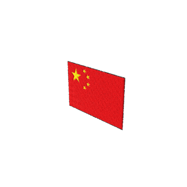 Embroidered China Flag Patch PNG & PSD Images
