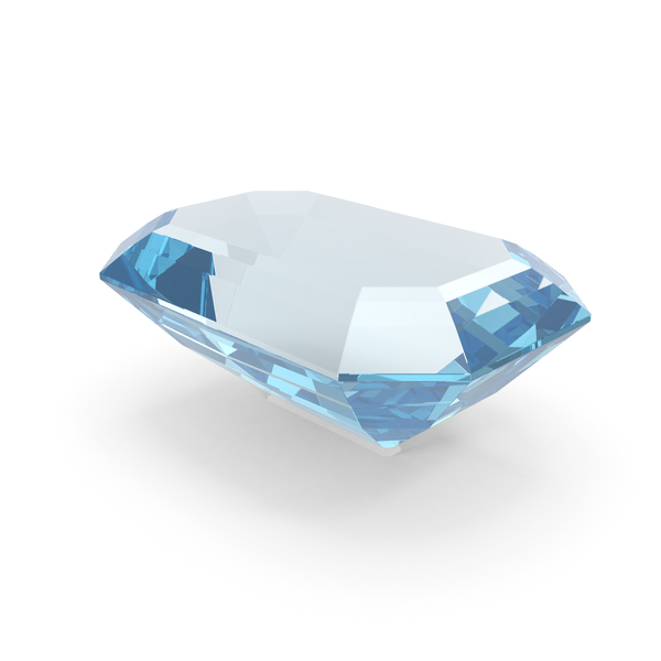 Gems: Emerald Cut Blue Topaz PNG & PSD Images