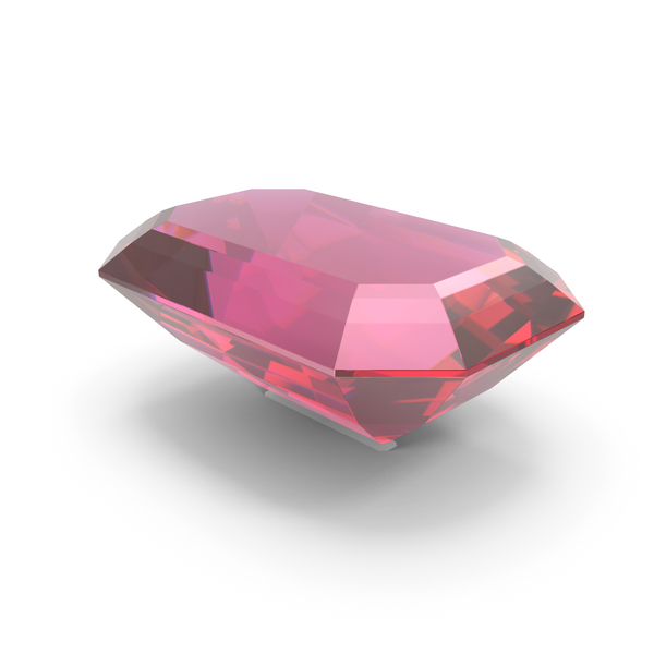 Gems: Emerald Cut Pink Topaz PNG & PSD Images