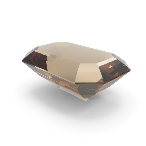 Gems: Emerald Cut Smokey Topaz PNG & PSD Images