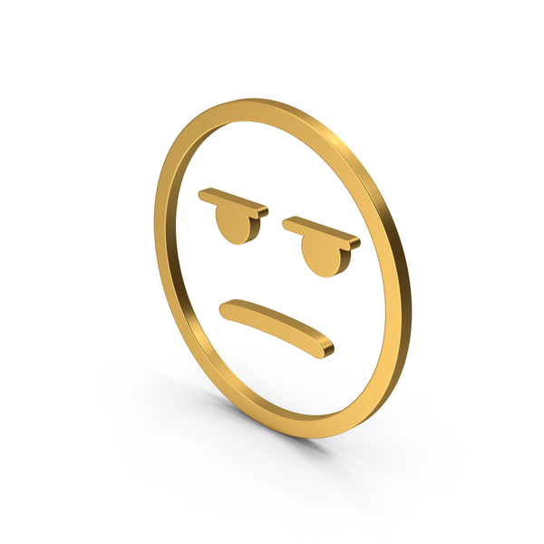 Facial Expression: Emoji Angry / Bored Gold PNG & PSD Images Facial Expression: Emoji Angry / Bored Gold PNG & PSD Images