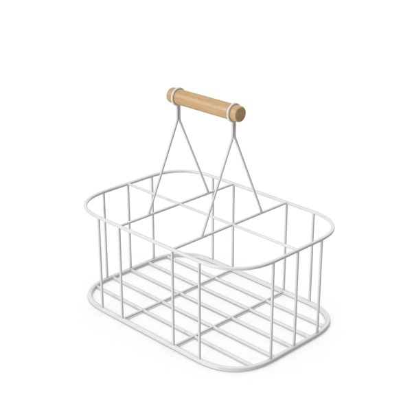 Glass: Empty Milk Bottle Carrier PNG & PSD Images