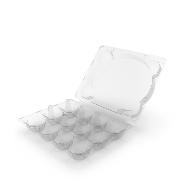 Carton: Empty Plastic Egg Box PNG & PSD Images