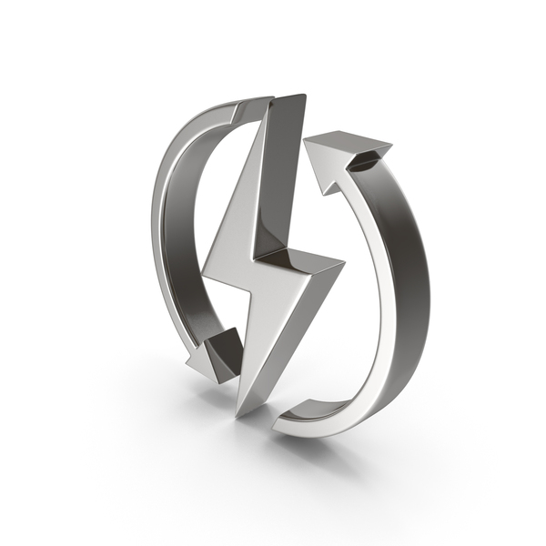 Computer Icon: Energy Symbol Silver PNG & PSD Images Computer Icon: Energy Symbol Silver PNG & PSD Images