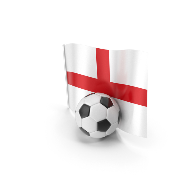 England Flag With Foot Ball PNG & PSD Images