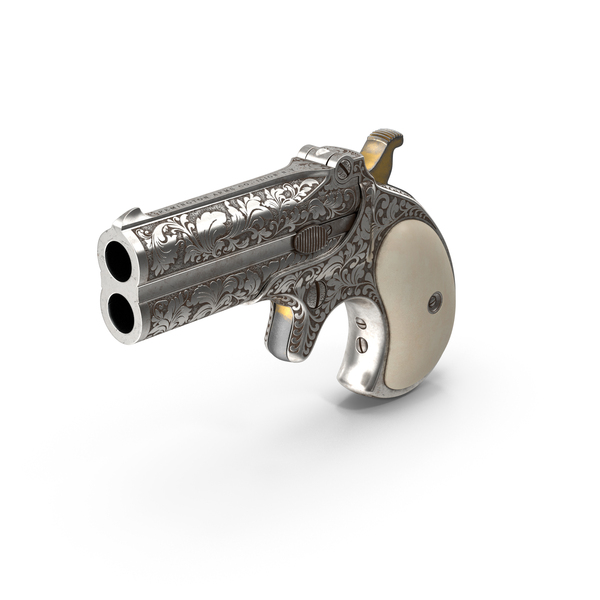 Multi Barreled Pistol: Engraved Remington Model 95 Double Deringer PNG & PSD Images Multi Barreled Pistol: Engraved Remington Model 95 Double Deringer PNG & PSD Images