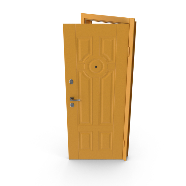 Interior: Entrance Door Yellow Open 45 Deg PNG & PSD Images Interior: Entrance Door Yellow Open 45 Deg PNG & PSD Images