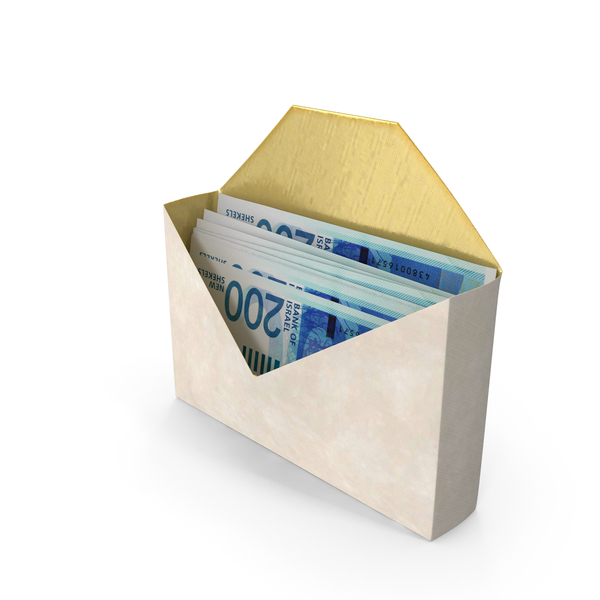 Envelop With Israel 200 Shekels Money Notes Currency Mail PNG & PSD Images