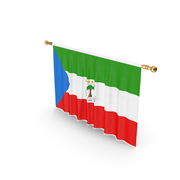 Equatorial Guinea Country Flag Hanging PNG & PSD Images