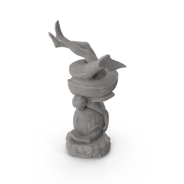 Eros Riding Dolphin Stone Statue PNG & PSD Images Eros Riding Dolphin Stone Statue PNG & PSD Images