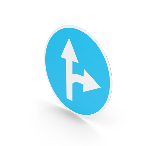 Estonian Straight Or Turn Right Sign PNG & PSD Images