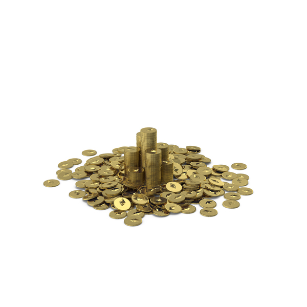 Cryptocurrency: Ethereum Coin Pile PNG & PSD Images